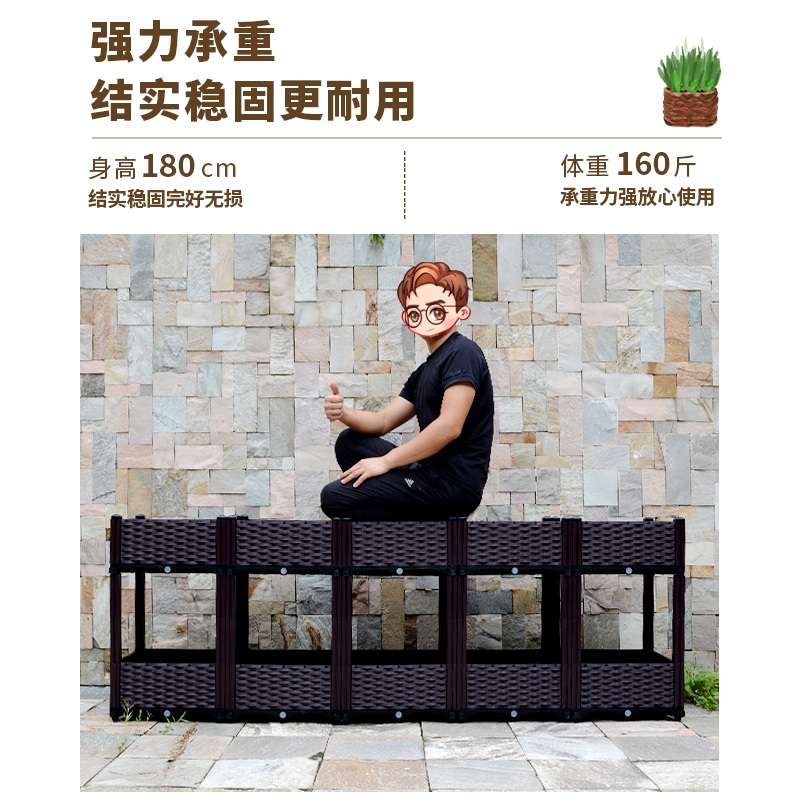 이동식 플라스틱 플랜트 박스 베란다 텃밭 화분 2단 원예 가드닝 - 상세 이미지 5