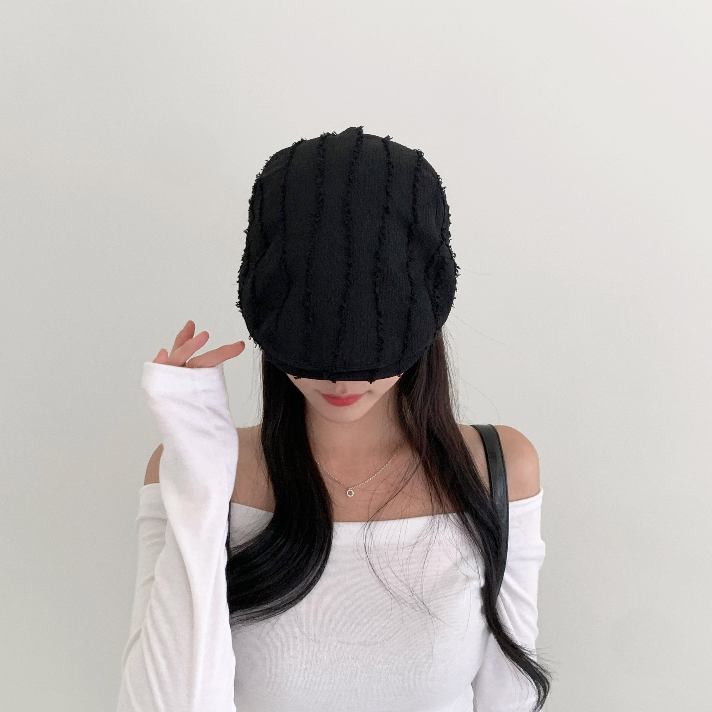 [MD추천] 먼데이 헌팅캡 컷오프 데미지 깃털 절개 라인 솔 모자 상세 이미지 18