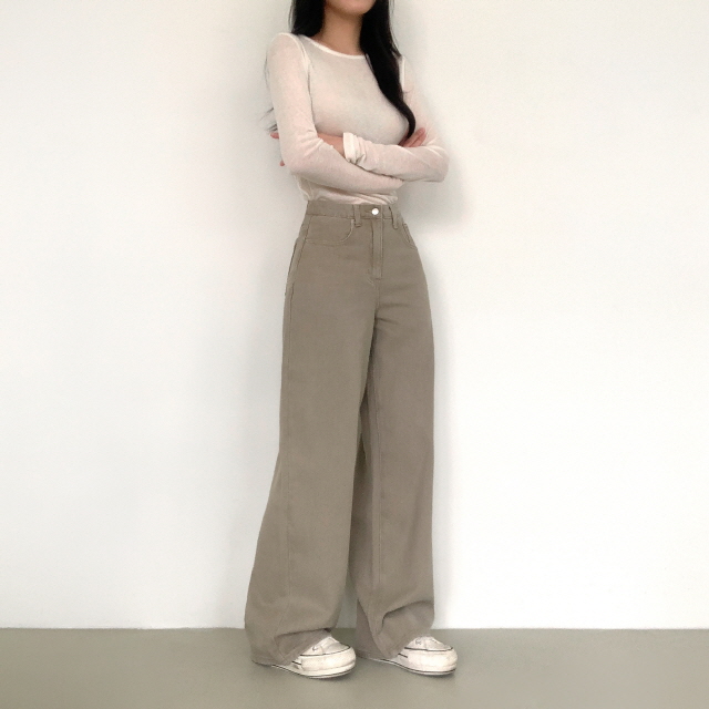💗20%할인💗[숏,롱/6COL/기획❣] 아르노 히든밴딩 컬러 코튼 면 바지 베이직 난스판 와이드 데일리 팬츠 상세 이미지 35