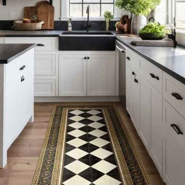 베이자플로우 PVC 타일 러그 - 갬빗 잉크 180 x 260 cm