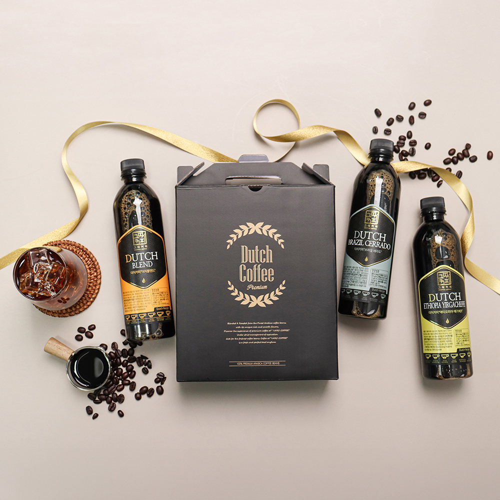 (그때커피)더치커피 원액 500ml 3종 선물세트 더치블랜드 브라질 예가체프 콜드브루 - 메인 이미지
