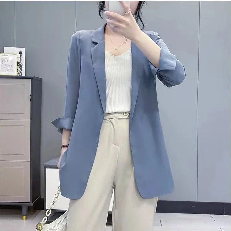 중년 정장자켓 재킷 여성여름자켓 여름 쉬폰 - 상품 이미지