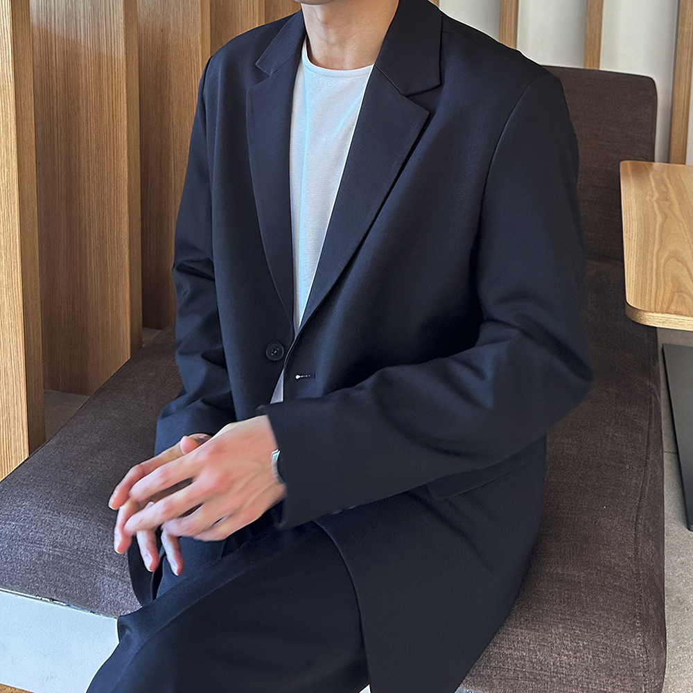 남자 오버핏 블레이저 봄 가을 남성 자켓 남자 블레이저 - 상세 이미지 2