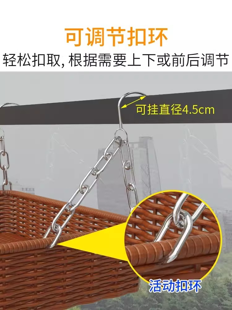 고양이 창틀선반 해먹 동물침대 일광욕 반려묘 창문 발코니 등나무 훅형 해먹 L-대형 (45X35cm) - 상세 이미지 2