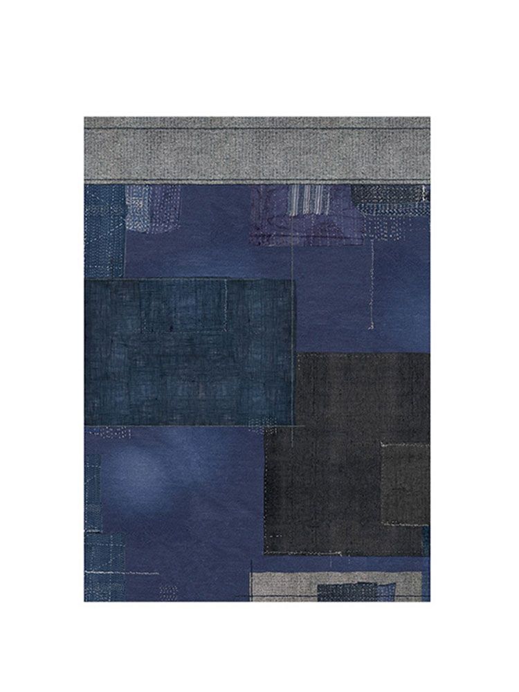 베이자플로우 PVC 플랫 러그 - 우븐 레이 인디고 180 x 260 cm - 상세 이미지 2