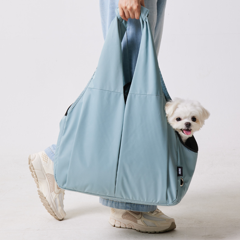 3651 이지캐리백 강아지 가방 고양이 이동장 캐리어 베이비 블루, 대형