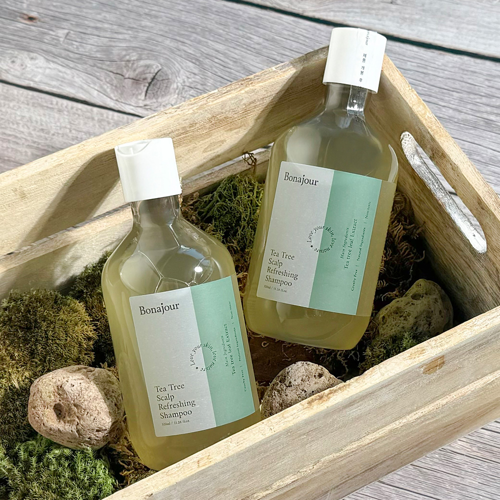 보나쥬르 비건 티트리 스칼프 리프레싱 샴푸 320ml - 상세 이미지 3