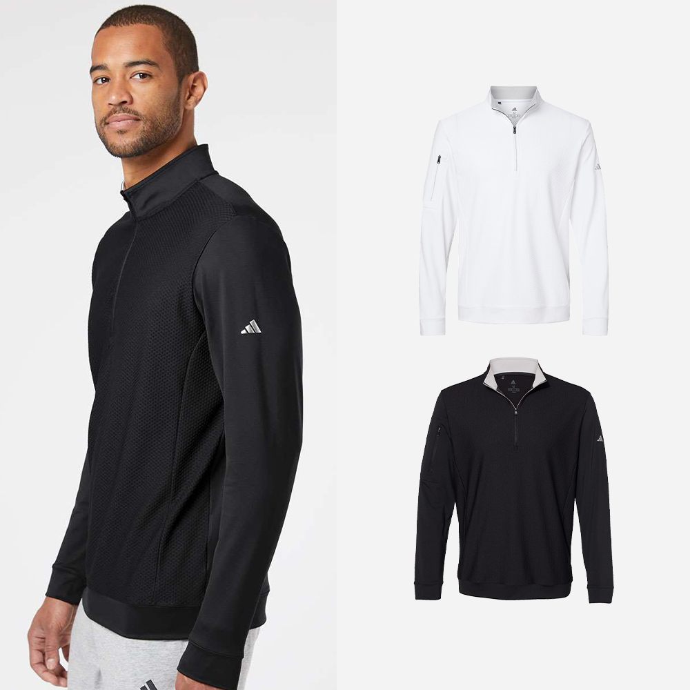 아디다스 골프 남성 바람막이 하프 집업 자켓
