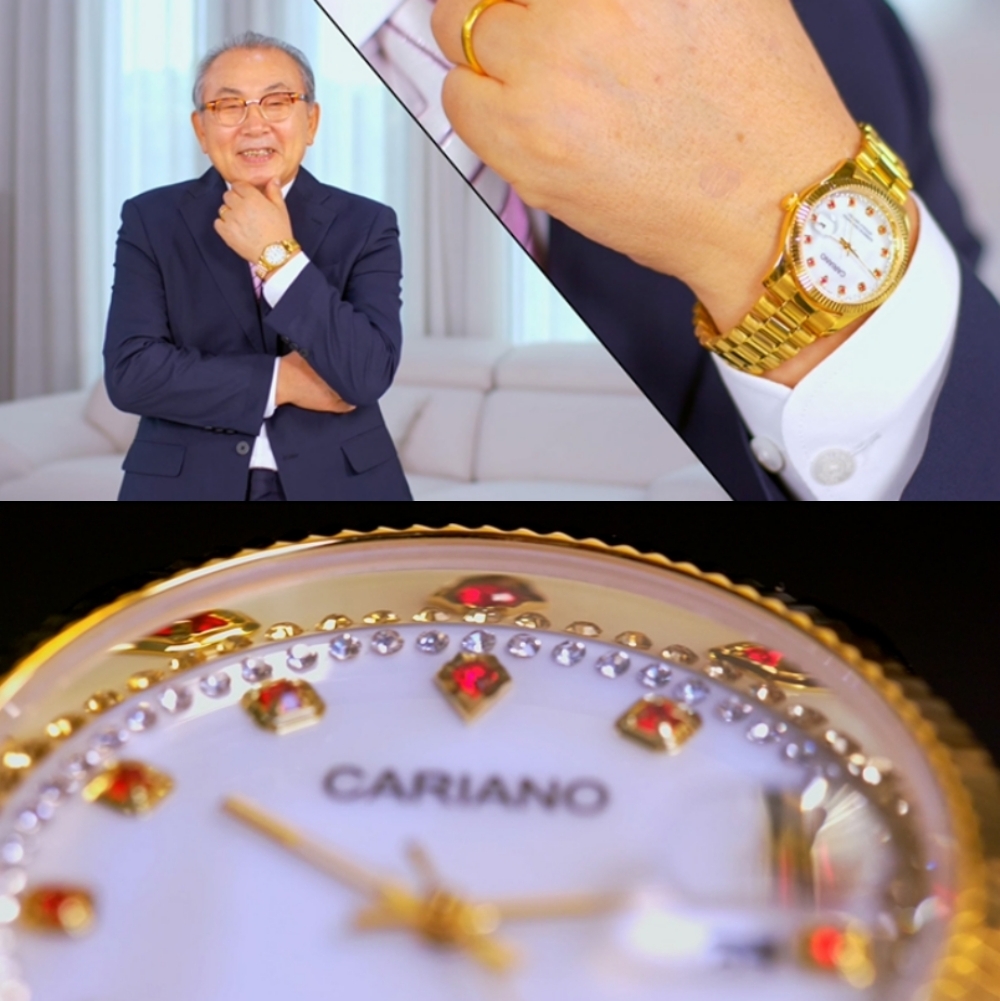 카리아노 프리미엄 24K 금장시계 10주년 도금 남성용 여성 손목시계 세이코 무브먼트