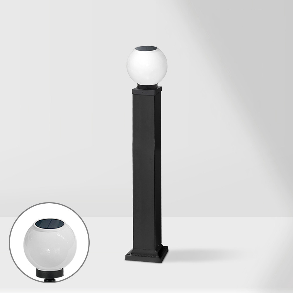 태양광 원형 문주등 볼라드등 태양열 조명 잔디등 야외 LED기둥 호박 글러브 20호60cm - 상품 이미지