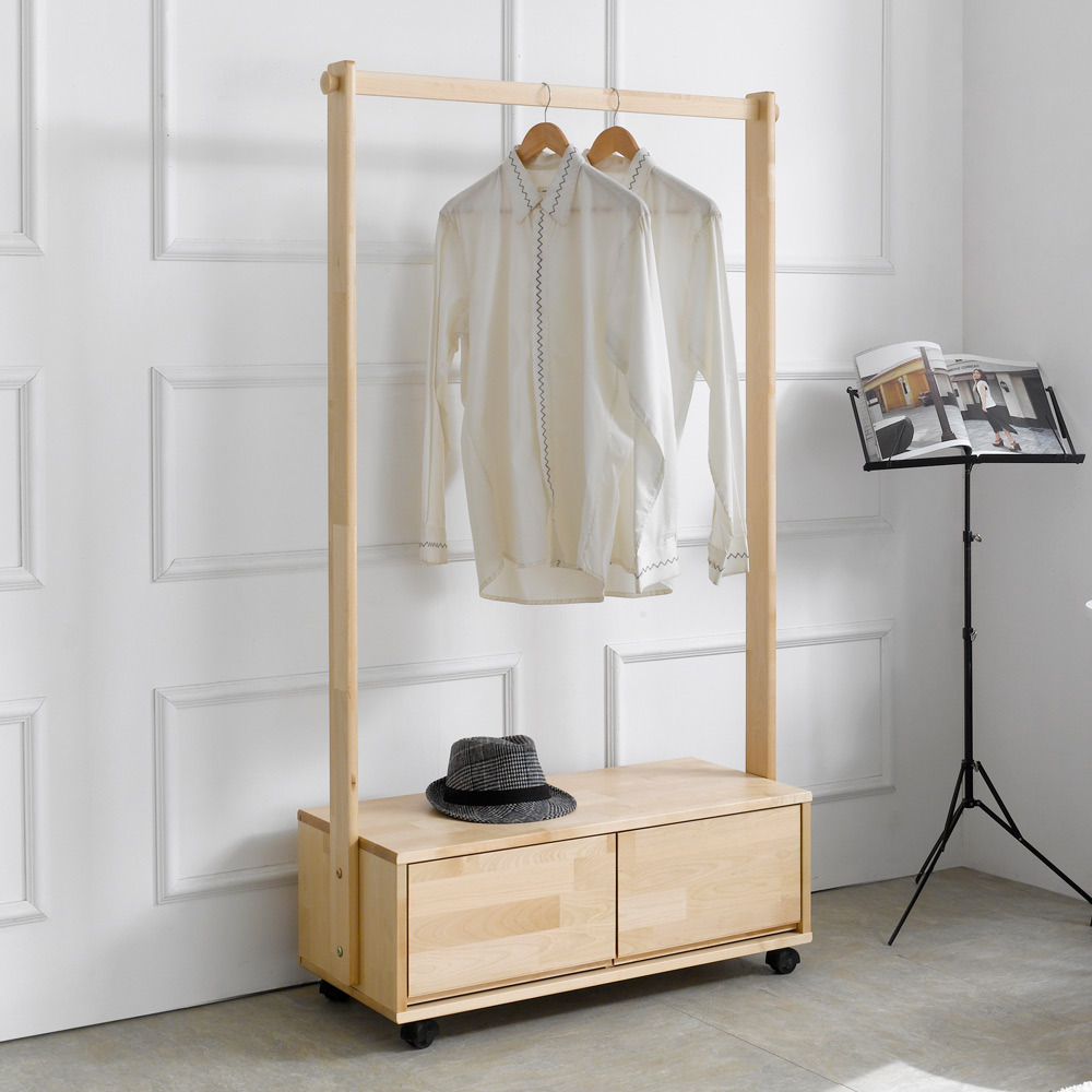 W154자작원목 800 이동식 행거