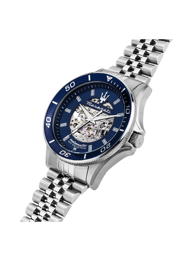 [Italian Design] 마세라티 남자 오토매틱 메탈 클래식 손목 패션 방수 야광시계 다크블루