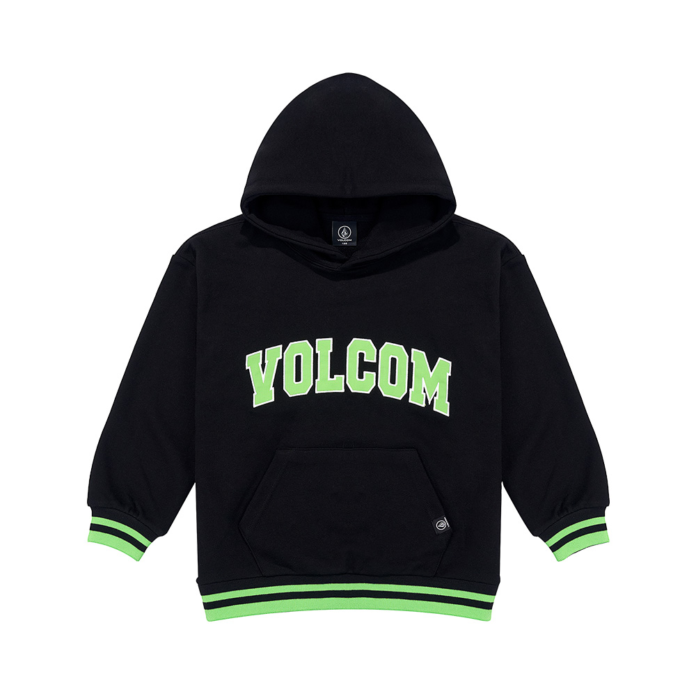 볼컴키즈 포인트 빅로고 후드_D4F315 - 상세 이미지 5