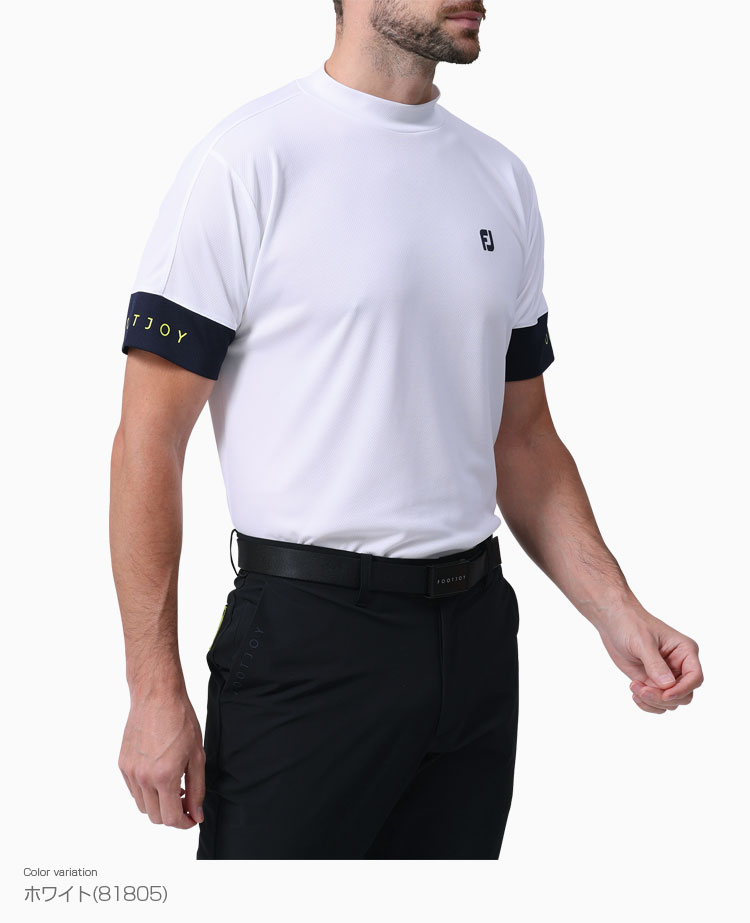 풋조이 FOOTJOY 남성 골프 모크넥 로고 반팔 티셔츠 FJ-S24-S05 3컬러 - 상세 이미지 4