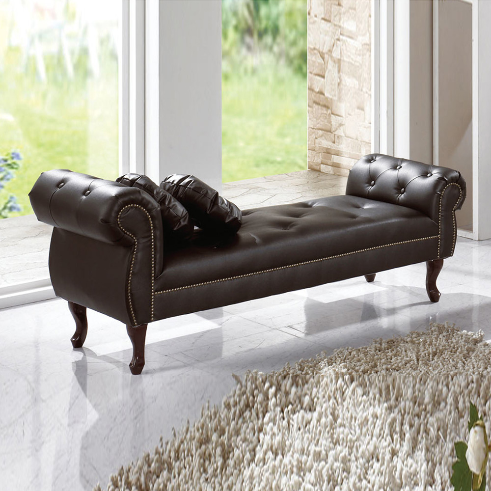 H249K 인조가죽 2인 베드벤치