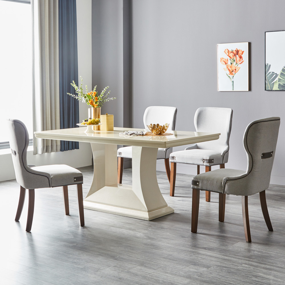 V204 대리석 4인 식탁세트