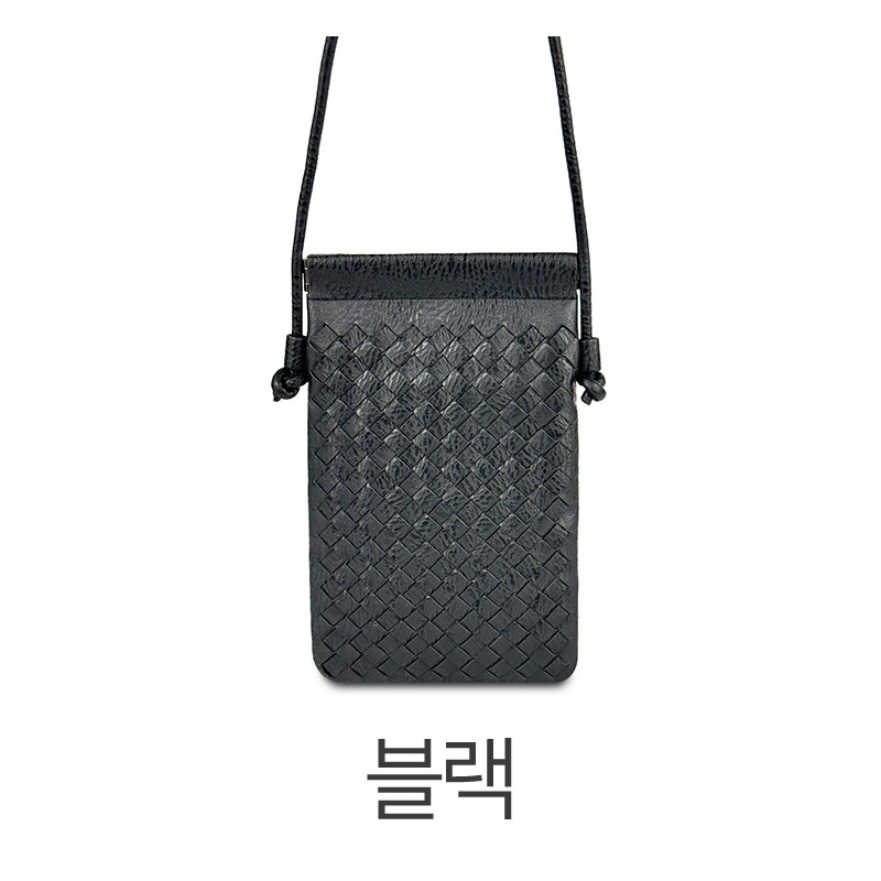 여자 핸드폰가방 위빙 패턴 격자무늬 귀여운 미니 크로스백 작은 스몰 크로스 가방 이미지 6