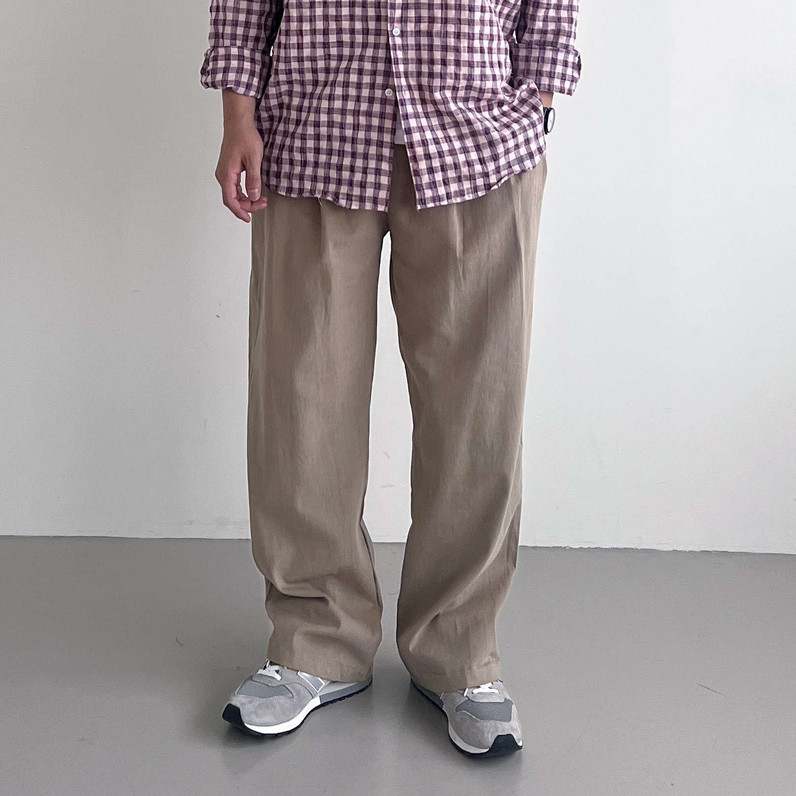 1+1 와이드치노팬츠 남자통바지 남자벌룬팬츠 - 상세 이미지 4