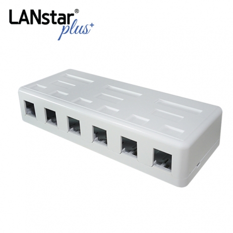 랜스타 플러스 LSP-BK-64R 돌출형 아울렛 MOUNT BOX 공박스 6포트 - 상품 이미지