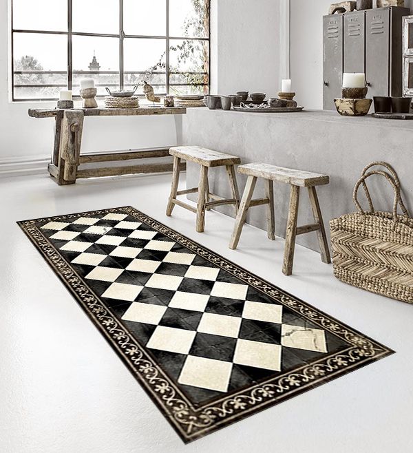 베이자플로우 PVC 타일 러그 - 갬빗 체스 120 x 195 cm