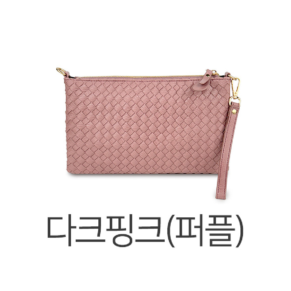 여성 위빙 패턴 격자무늬 클러치백 세련되고 시크한 슬림 클러치 핸드백 가방 이미지 8