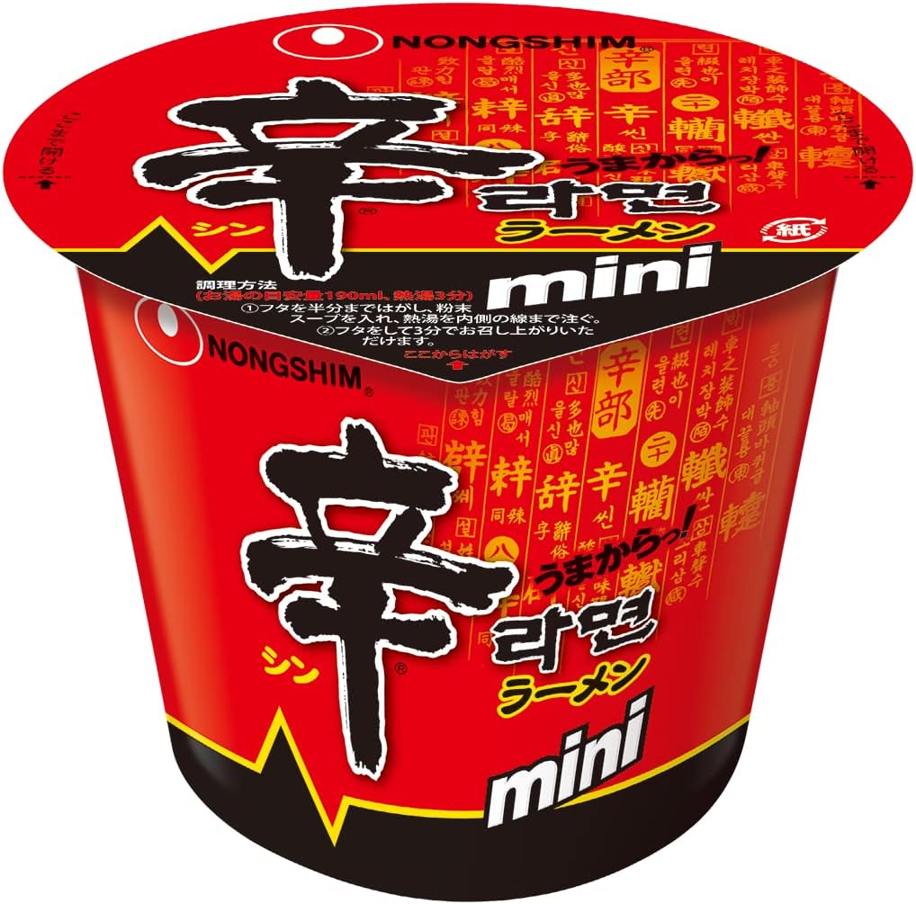 일본판 신라면 컵라면 미니 49g 6개세트