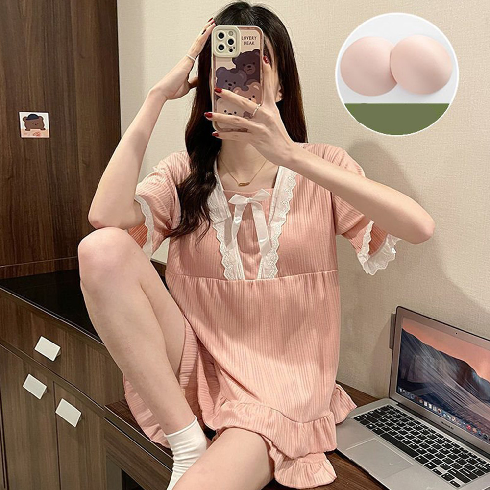 아사면잠옷 홈웨어 파자마파티 반바지 여름잠옷 반팔 세트 이미지 8