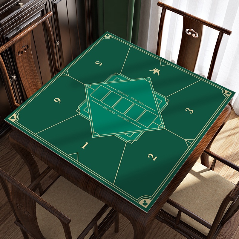 홀덤매트 책상 텍사스 식탁보 사각형 도박 게임 카지노 진한 녹색 70X70X0.3CM - 상세 이미지 3