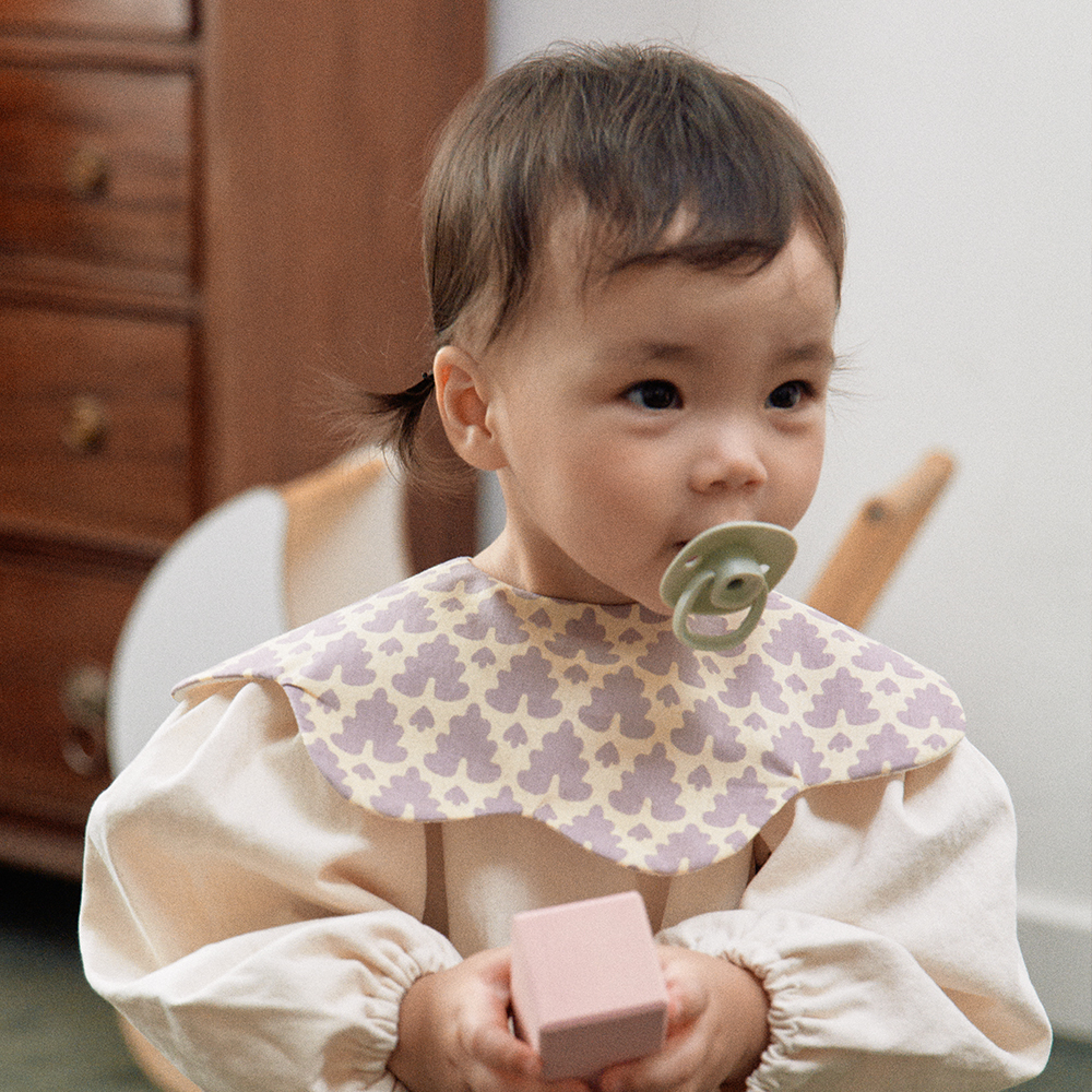 6+1 말랑하니 에어롤링 아기 턱받이 신생아 이유식 침받이 스카프빕 케이프 오렌지 - 상세 이미지 5