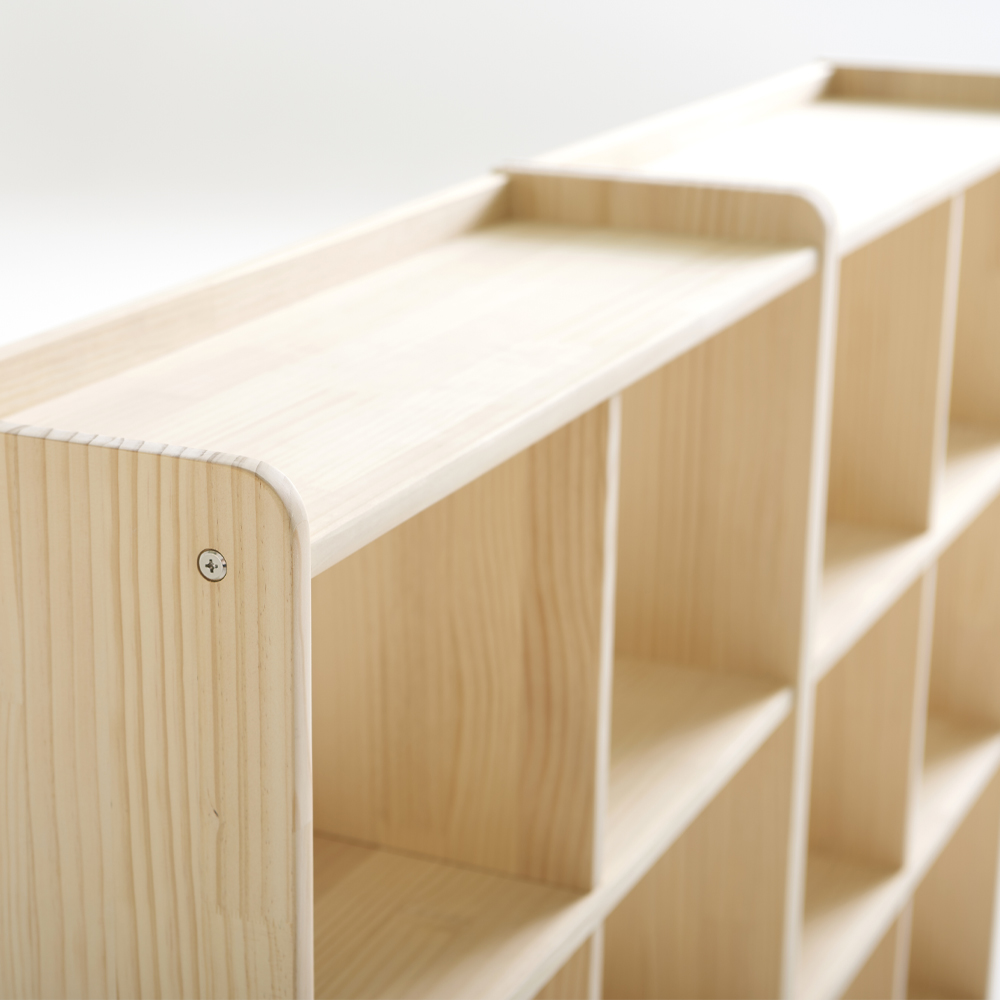 착한목수 소나무 DIY 원목 낮은 책장 책꽂이 아기 교구장 수납 2단600