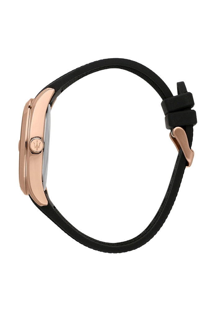 [Italian Design] 마세라티 남자 ATTRAZIONE 고무 클래식 손목 패션 방수 야광시계 블랙/로즈골드 이미지 6