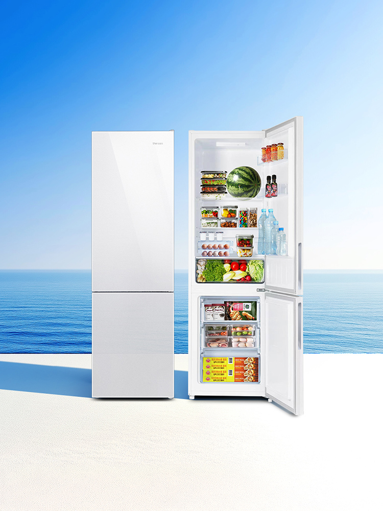 소형 냉장고 2도어 투도어 원룸 콤비 냉장고 더함 CHIQ 왼쪽(좌), 글램 화이트 냉동 3칸