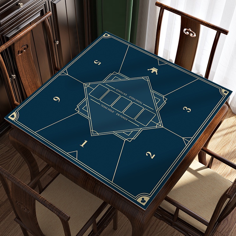 홀덤매트 책상 텍사스 식탁보 사각형 도박 게임 카지노 진한 녹색 70X70X0.3CM - 상세 이미지 2