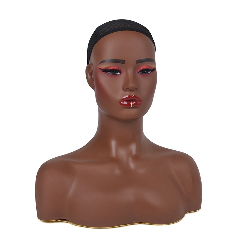 까만 피부 두상 마네킹 흑인 얼굴 - 상세 이미지 4