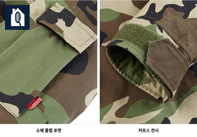 브레이커 야상 윈드 미군 카모플라쥬 후드 전술 재킷 - 상세 이미지 2