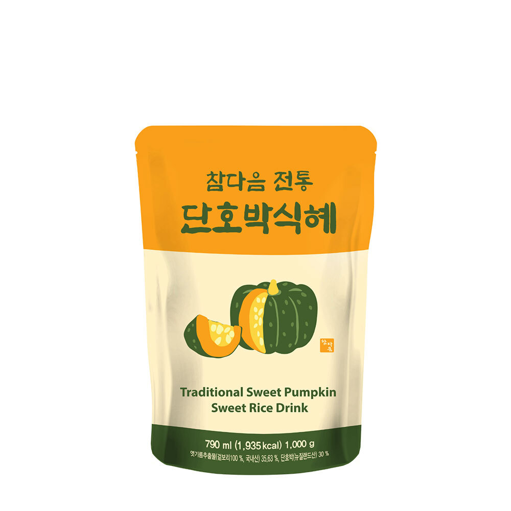참다음 전통음료 베이스 농축액 단호박 식혜 음료 베이스 790ml - 상품 이미지