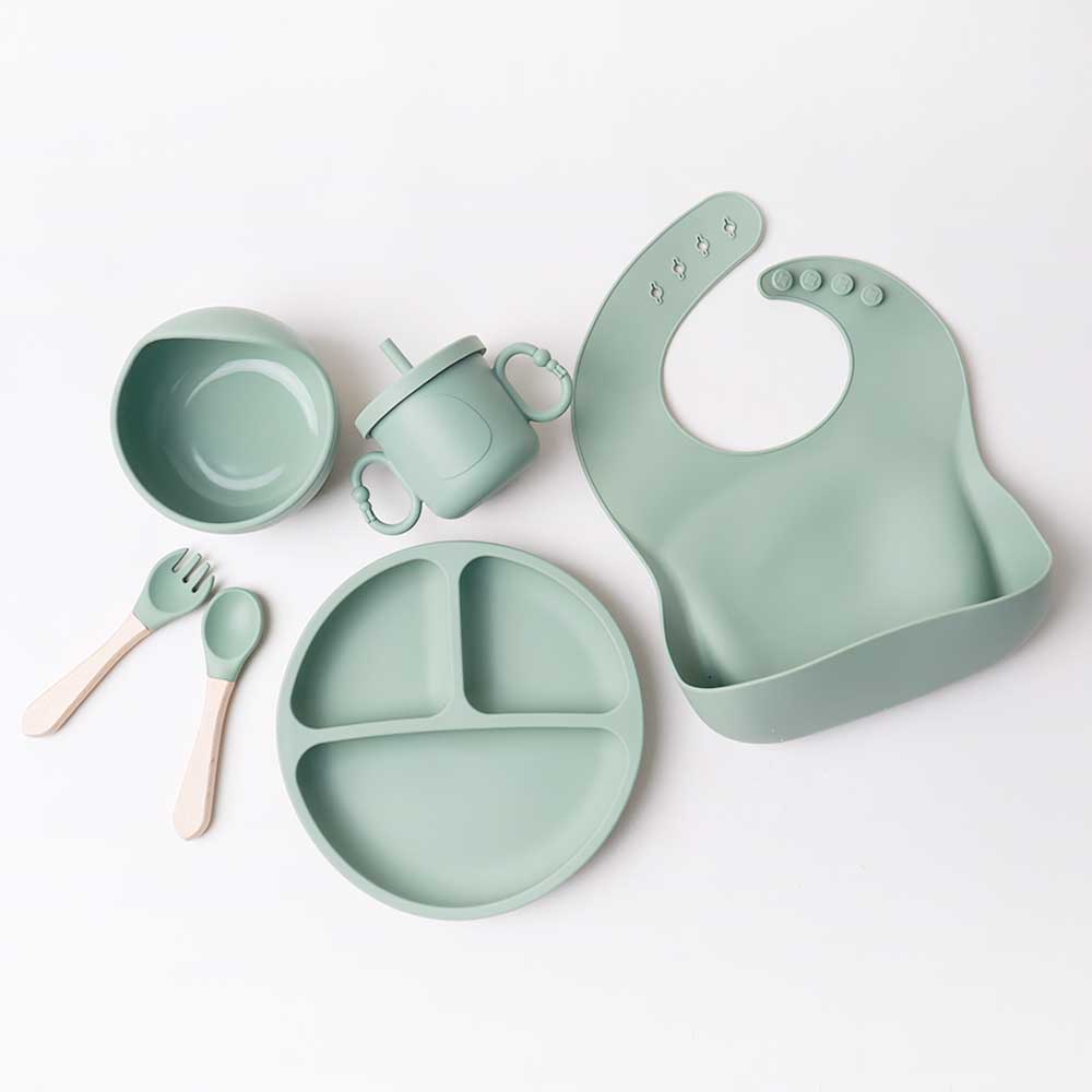 핫버튼 유아식 식판 초기 이유식 이유식기 세트 아기 흡착볼