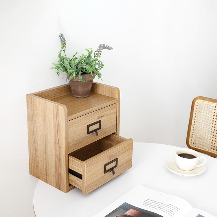 폴라보 미니서랍장 2단 SHM3230 300x200x320mm, 2단, 캄포어베니어 9075.2119 - 상세 이미지 2
