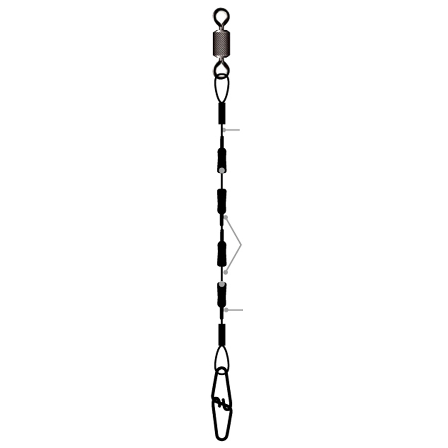 해동 갈치 케미 와이어 채비 롱타입 60cm 80cm 2개입 삼치 풀치 쇼크리더 캐미 - 상세 이미지 2