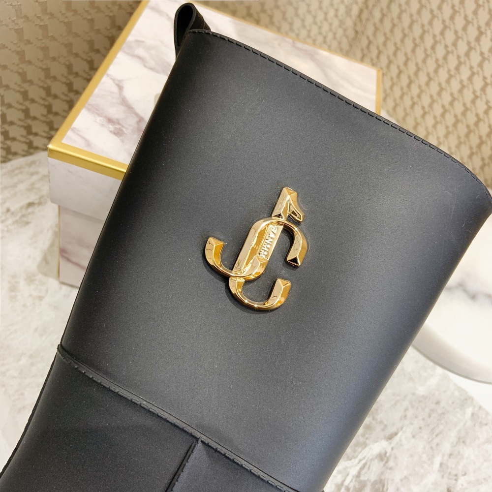 명품 레인부츠 장화 롱 여성 키높이 3cm - 상세 이미지 4
