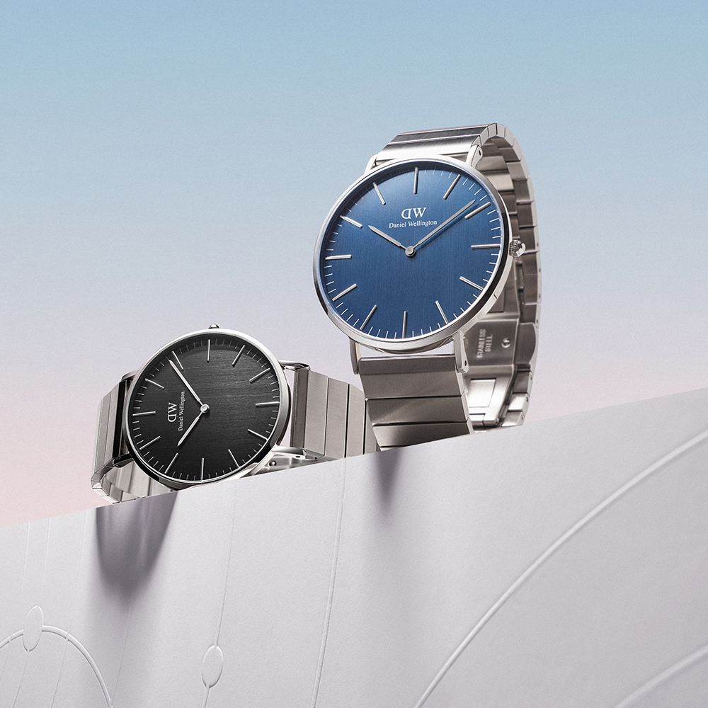 다니엘 웰링턴 CLASSIC PIANO LINK ONYX SILVER 남자 메탈시계