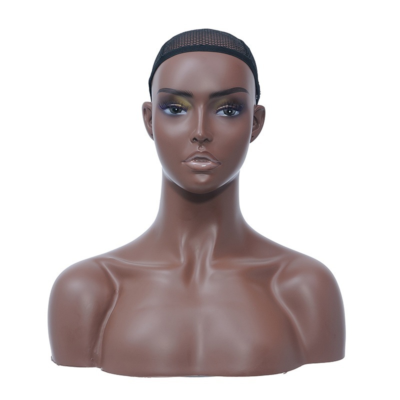 흑인 마네킹 예쁜 얼굴 검은 피부 두상 - 상세 이미지 4
