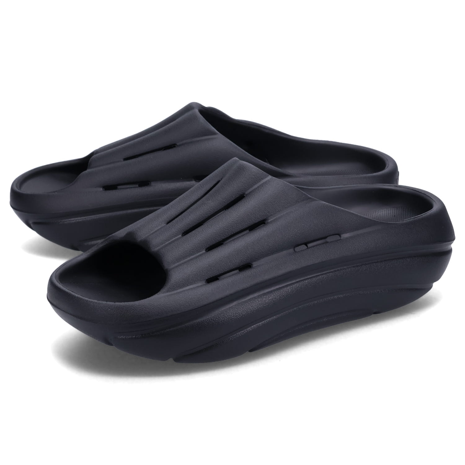 어그 UGG FOAMO SLIDE 슬라이드 슬리퍼 여성용 통굽 샌들 1136880 블랙 - 상품 이미지