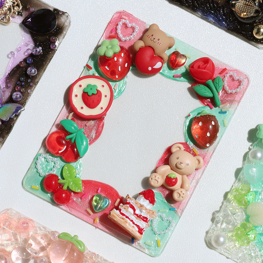 데코덴 탑꾸 탑로더 꾸미기 포토카드 포카 재료 세트 베리베리체리