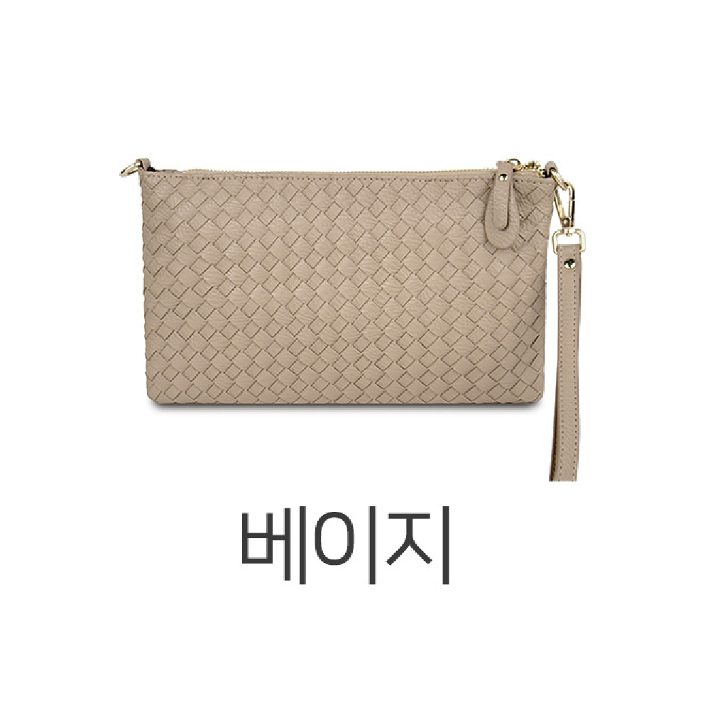 여성 위빙 패턴 격자무늬 클러치백 세련되고 시크한 슬림 클러치 핸드백 가방 이미지 6