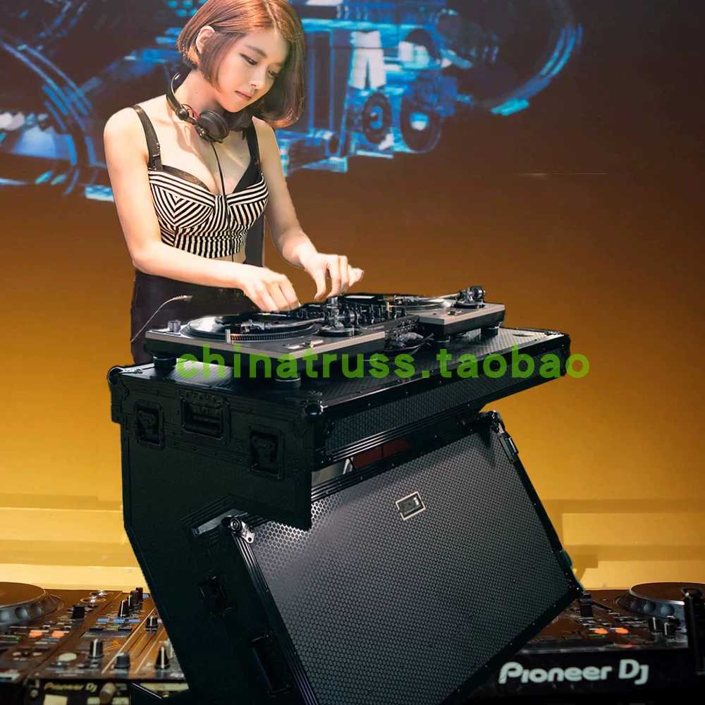 디제이테이블 dj책상 클럽 공연대 선반 디제잉 장비 블랙 패널 - 상세 이미지 3