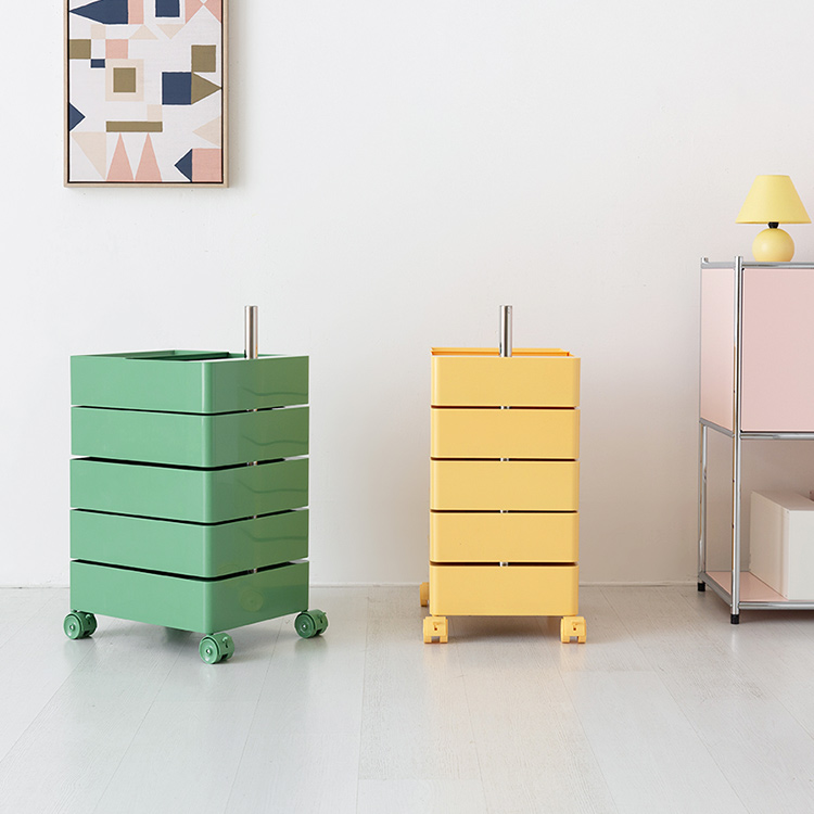 빙그리 회전서랍 트롤리 5단 버터옐로우 2372.7275