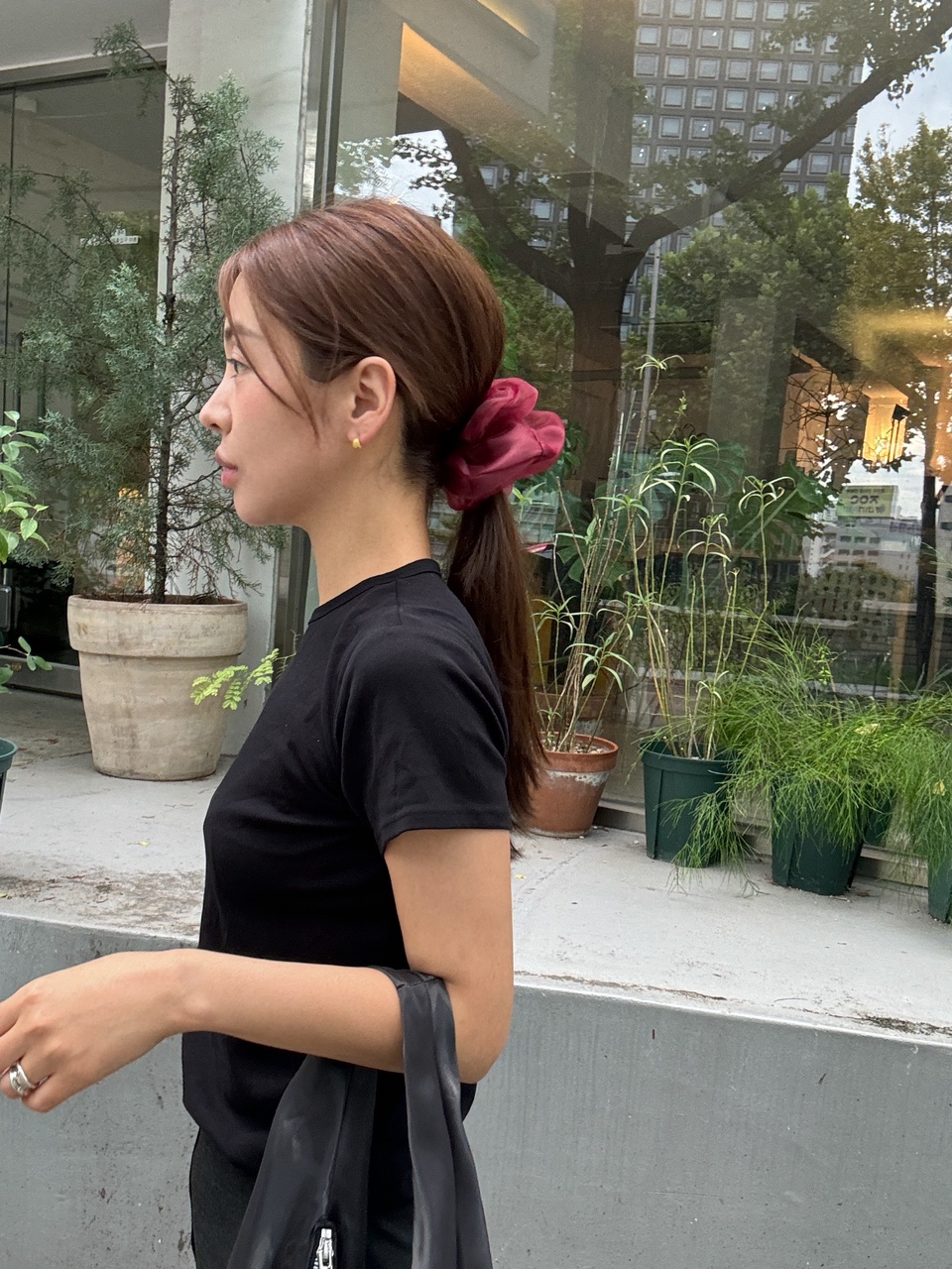 *국내생산* 레이어 샤이닝 더블 오간자 곱창 머리끈 헤어 스크런치 이중 헤어슈슈 상세 이미지 33