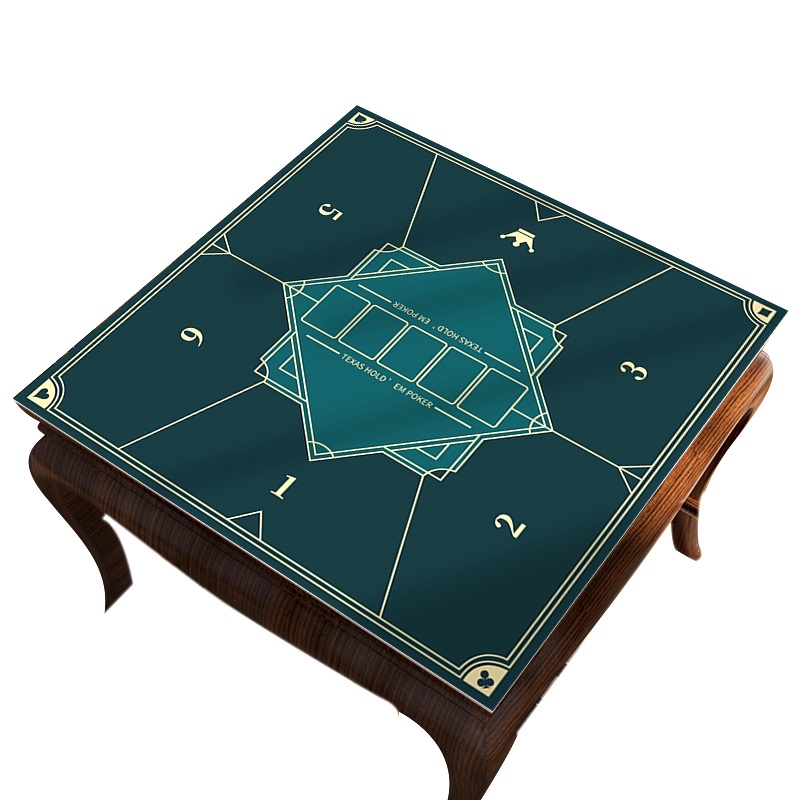홀덤매트 책상 텍사스 식탁보 사각형 도박 게임 카지노 진한 녹색 70X70X0.3CM - 상세 이미지 5