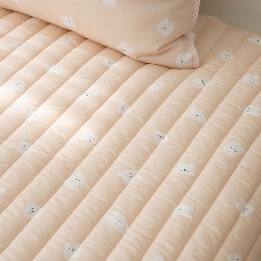 모달패드 강아지 몽이 모달100 사계절 슈퍼싱글 양면패드 어린이침구